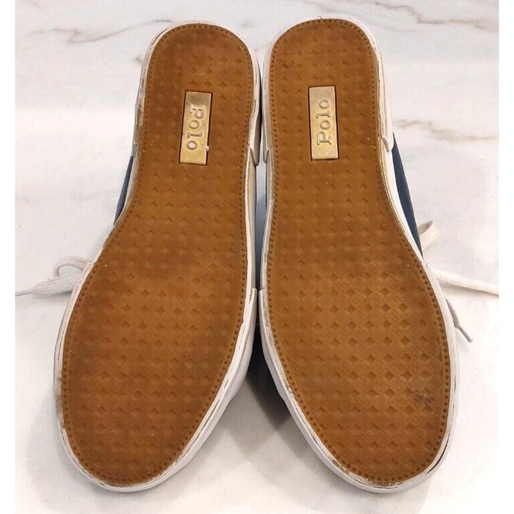 Polo Ralph Lauren HRT Ct I Sneakers Blue White Men Leather Sz 11.5 D Retail $110 - Picture 9 of 11